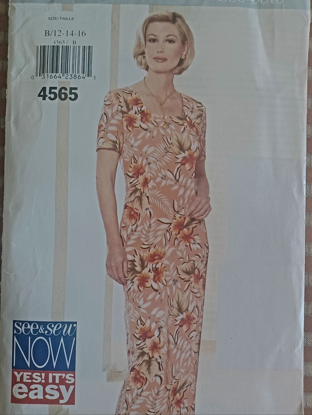 See & Sew NOW, Pattern for A Lovel, Semi Lined Shift Dress, Sizes 12, 14, and 16